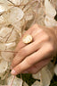 Anello con foglia di Lunaria e dettagli in foglia dorata