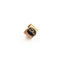 Anello a fascia regolabile in ottone con fuliggine e foglie d'oro