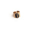 Anello a fascia regolabile in ottone con fuliggine e foglie d'oro