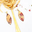 Orecchini a goccia in resina e spaghetti, aglio e peperoncino