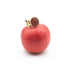 Anello in ottone con buccia di mela rossa