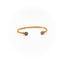 Bracciale rigido in ottone regolabile con fiore di non ti scordar di me