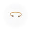 Bracciale rigido in ottone regolabile con fiore di non ti scordar di me
