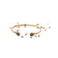 Bracciale rigido con borsa del pastore su sfondo rosso