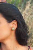 orecchini a lobo con fiori di carota selvatica