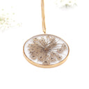 Collana lunga con fiore di carota selvatica