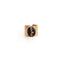 Anello a fascia regolabile in ottone con fuliggine e foglie d'oro