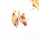 Orecchini a goccia in resina e spaghetti, aglio e peperoncino