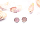 orecchini a lobo con buccia d'aglio