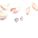 orecchini a lobo con buccia d'aglio