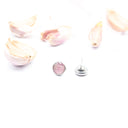 orecchini a lobo con buccia d'aglio