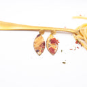 Orecchini a goccia in resina e spaghetti, aglio e peperoncino