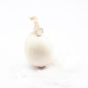 Anello in argento con buccia di cipolla bianca