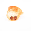 orecchini a lobo con buccia di cipolla dorata