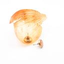 orecchini a lobo con buccia di cipolla dorata