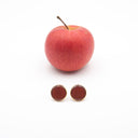 orecchini a lobo con buccia di mela rossa