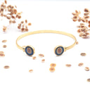 Bracciale rigido con seme di ombrellino pugliese