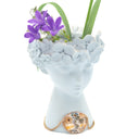 Collana con ciondolo in resina e fiori primaverili