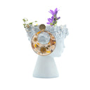 Orecchini a cerchio con fiori primaverili