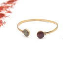 Bracciale rigido con zafferano e avventurina