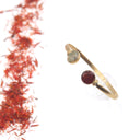 Bracciale rigido con zafferano e avventurina