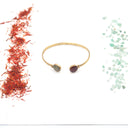 Bracciale rigido con zafferano e avventurina