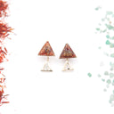 Orecchini da lobo con zafferano e avventurina