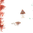 Orecchini da lobo con zafferano e avventurina