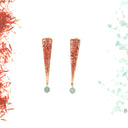 Orecchini pendenti con saffron and aventurine