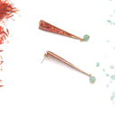 Orecchini pendenti con saffron and aventurine