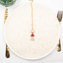 Collana con triangoli di zafferano, foglie dorate e avventurina