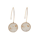 Orecchini pendenti con foglia di lunaria