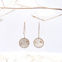 Orecchini pendenti con foglia di lunaria
