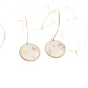 Orecchini pendenti con foglia di lunaria