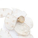 Anello con foglia di Lunaria e dettagli in foglia dorata