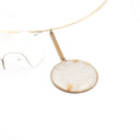 Girocollo con pendente di foglia Lunaria e dettagli dorati