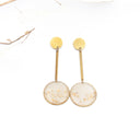 Orecchini pendenti con foglia di lunaria