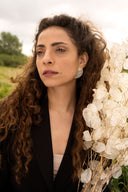 Orecchini a lobo con lunaria