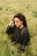 Orecchini a lobo con lunaria e pendente a cascata