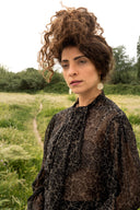 Orecchini pendenti con foglia di lunaria