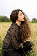 Orecchini pendenti con foglia di lunaria