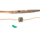 Bracciale quadrato con inserto di plastica e alghe marine