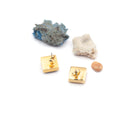 Orecchini a lobo con sasso marino e plastica