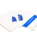 Orecchini con intonaco bianco e blu