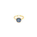 Anello regolabile in resina e fiore di non ti scordar di me