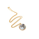 Collana con ciondolo in resina e fiori di non ti scordar di me