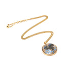 Collana con ciondolo in resina e fiori di non ti scordar di me