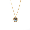 Collana con ciondolo in resina e fiori di non ti scordar di me