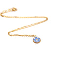 Collana con ciondolo con fiore di non ti scordar di me
