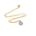 Collana con ciondolo con fiore di non ti scordar di me